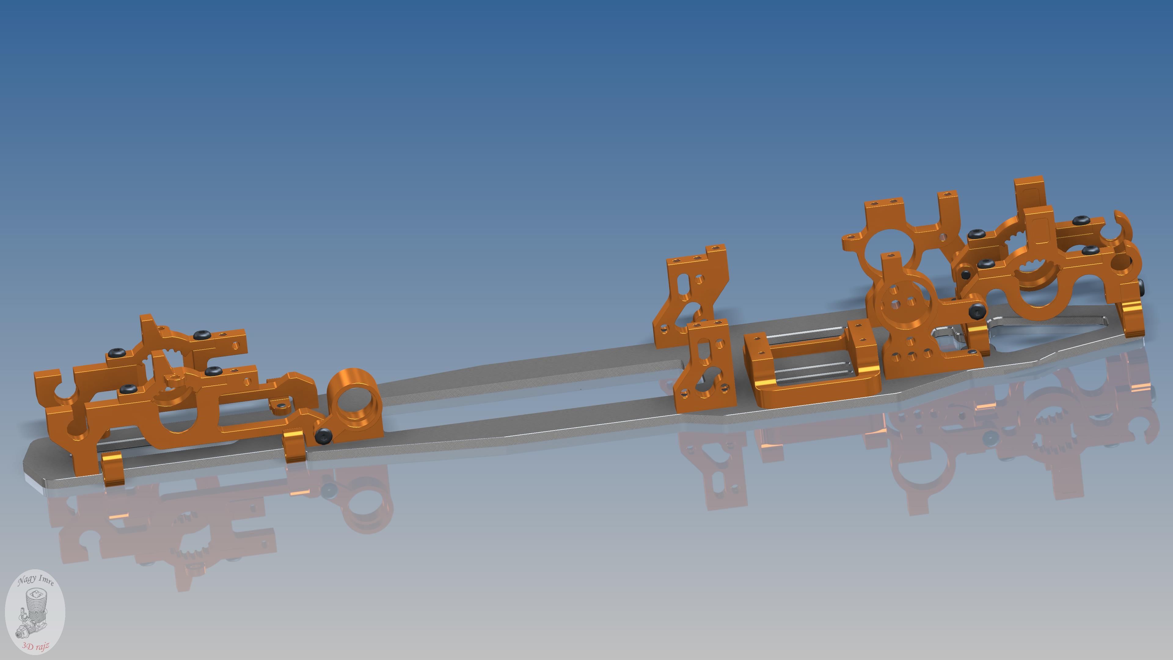 遥控汽车1-10安装底盘